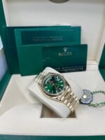 Rolex Day-Date 36 36mm NEW RELEASE 2024 Day-Date 36 GREEN BAGUETTE DIAL 128238 - Image 4