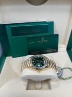 Rolex Day-Date 36 36mm NEW RELEASE 2024 Day-Date 36 GREEN BAGUETTE DIAL 128238 - Image 7