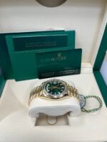 Rolex Day-Date 36 36mm NEW RELEASE 2024 Day-Date 36 GREEN BAGUETTE DIAL 128238 - Image 6