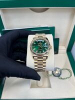 Rolex Day-Date 36 36mm NEW RELEASE 2024 Day-Date 36 GREEN BAGUETTE DIAL 128238 - Image 13