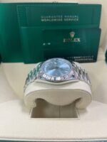 Rolex Day-Date 40 Platinum Day-Date 40 Watch - Fluted Bezel - Ice Blue Baguette Dial 228236 - Image 7