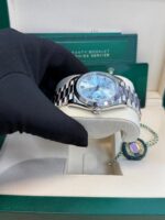 Rolex Day-Date 40 Platinum/ Ice-blue dial /President bracelet (Ref # 228206) - Image 9