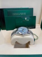 Rolex Day-Date 40 Platinum/ Ice-blue dial /President bracelet (Ref # 228206) - Image 4