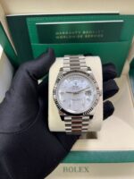 Rolex Day-Date 40 White Gold Mother of Pearl Diamond Dial 228239 - Image 10