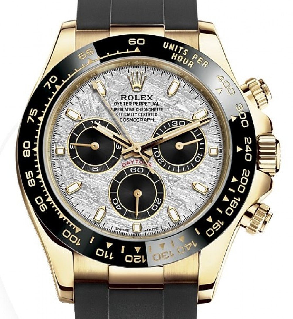 rolex-daytona-40-watch-meteorite-and-black-index-dial-black-oysterflex-strap-ref-116518ln-883828.jpg Rolex Daytona 40 Watch - Meteorite and Black Index Dial - Black Oysterflex Strap (Ref # 116518LN) - Image 1