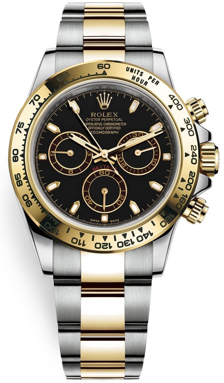 rolex-daytona-40mm-yellow-rolesor-cosmograph-black-index-dial-ref-116503-101306.jpg Rolex Daytona 40mm Yellow Rolesor Cosmograph - Black Index Dial (Ref# 116503) - Image 1