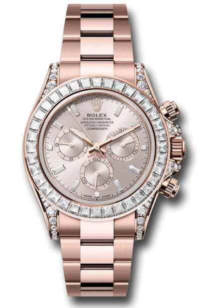 Rolex Daytona Everose Gold Diamond Lugs Diamond Bezel Sundust Diamond Dial 126595tbr