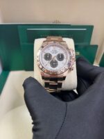 Rolex Daytona Rose Gold Cosmograph Daytona 40 Watch - Meteorite and Black Dial-Oyster Bracelet 116505 - Image 12