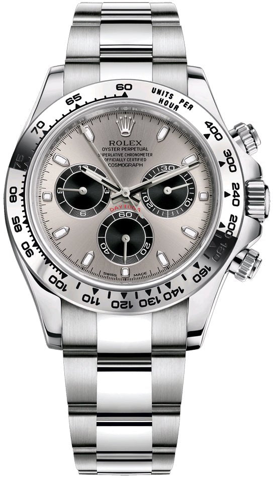 rolex-daytona-white-gold-cosmograph-40-watch-stainless-steel-and-black-index-dial-ref-116509-646183.jpg Rolex Daytona White Gold Cosmograph 40 Watch -Stainless Steel And Black Index Dial (Ref# 116509) - Image 1