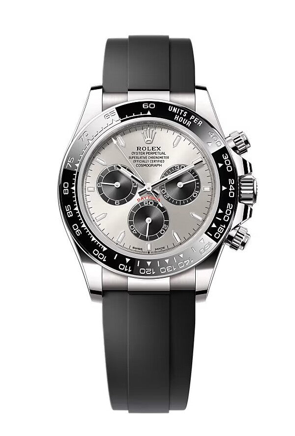 rolex-daytona-white-gold-cosmograph-daytona-silver-and-black-index-dial-oysterflex-strap-126519ln-664783.jpg Rolex Daytona White Gold Cosmograph Daytona Silver And Black Index Dial - Oysterflex Strap 126519LN - Image 1
