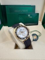 Rolex Daytona Yellow Gold Black Cerachrom Bezel White Index Dial Oysterflex Strap 126518ln - Image 9