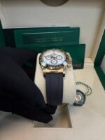 Rolex Daytona Yellow Gold Black Cerachrom Bezel White Index Dial Oysterflex Strap 126518ln - Image 11