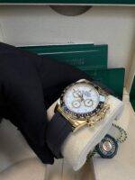 Rolex Daytona Yellow Gold Black Cerachrom Bezel White Index Dial Oysterflex Strap 126518ln - Image 5