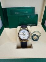 Rolex Daytona Yellow Gold Black Cerachrom Bezel White Index Dial Oysterflex Strap 126518ln - Image 2