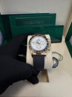 Rolex Daytona Yellow Gold Black Cerachrom Bezel White Index Dial Oysterflex Strap 126518ln - Image 7