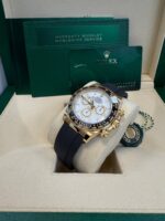 Rolex Daytona Yellow Gold Black Cerachrom Bezel White Index Dial Oysterflex Strap 126518ln - Image 8