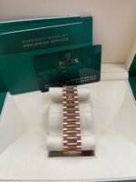 Rolex Everose Gold Day-Date 40 Watch - Everose Gold Bezel - Chocolate Baguette Diamond Dial - President Bracelet (REF#228345RBR) - Image 7