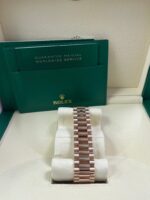 Rolex Everose Gold Day-Date 40 Watch - Everose Gold Bezel - Olive Green Bevelled Roman Dial - President Bracelet (Ref# 228345RBR) - Image 5