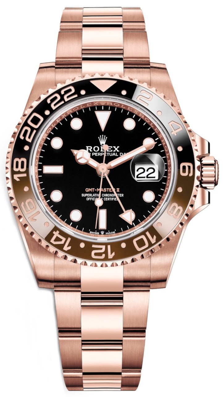 rolex-gmt-master-ii-18k-everose-rose-gold-the-rootbeer-black-and-brown-bezel-oyster-bracelet-ref-126715chnr-824414.jpg Rolex GMT-Master II 18K Everose Rose Gold - "The Rootbeer" - Black and Brown Bezel - Oyster Bracelet (Ref# 126715CHNR) - Image 1