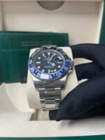 Rolex GMT-Master II 40 Watch - Black and Blue Batman Bezel - Black Dial - Oyster Bracelet (Ref# 126710BLNR) - Image 8