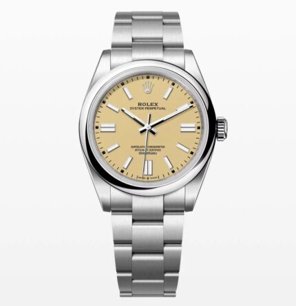 Rolex New 2025 Release Oyster Perpetual Stainless Steel Beige Dial 134300