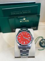 Rolex Oyster Perpetual 41 Red Dial Oyster Bracelet 124300 - Image 2