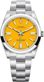 Rolex Oyster Perpetual 41 Stainless Steel/ Sunflower Yellow Dial/ Oyster Bracelet (Ref# 124300)