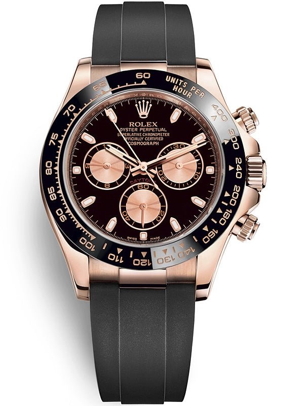 rolex-rose-gold-daytona-40-watch-black-index-dial-black-oysterflex-strap-reference-reference-116515ln-139259.jpg Rolex Rose Gold Daytona 40 Watch - Black Index Dial - Black Oysterflex Strap Reference Reference #116515ln - Image 1