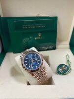 Rolex Sky-Dweller 42mm Blue Dial Rose Gold Jubilee Bracelet 336935 - Image 12