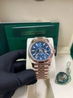 Rolex Sky-Dweller 42mm Blue Dial Rose Gold Jubilee Bracelet 336935 - Image 10