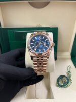 Rolex Sky-Dweller 42mm Blue Dial Rose Gold Jubilee Bracelet 336935 - Image 6