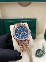 Rolex Sky-Dweller 42mm Blue Dial Rose Gold Jubilee Bracelet 336935 - Image 8