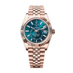Rolex Sky-Dweller 42mm Blue Dial Rose Gold Jubilee Bracelet 336935