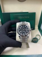 Rolex Sky-Dweller Fluted Bezel Black Index Dial Jubilee Bracelet 336934 - Image 8