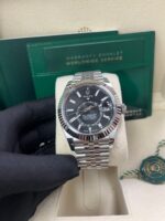 Rolex Sky-Dweller Fluted Bezel Black Index Dial Jubilee Bracelet 336934 - Image 13