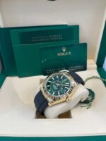 Rolex Sky-Dweller New Release 2025 Sky-Dweller 336238 Yellow Gold Bright Green Dial Oysterflex - Image 5