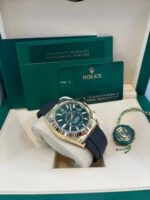 Rolex Sky-Dweller New Release 2025 Sky-Dweller 336238 Yellow Gold Bright Green Dial Oysterflex - Image 6