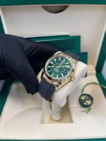 Rolex Sky-Dweller New Release 2025 Sky-Dweller 336238 Yellow Gold Bright Green Dial Oysterflex - Image 11