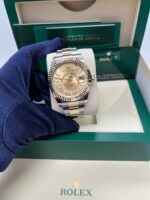 Rolex Sky-Dweller Two-Tone Stainless Steel - Yellow Gold Champagne Index Dial - Oyster Bracelet (Ref# 326933) - Image 3