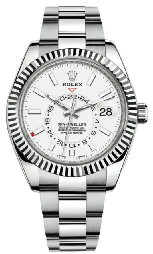 rolex-sky-dweller-white-rolesor-white-index-dial-oyster-bracelet-ref-326934-128745.jpg Rolex Sky-Dweller White Rolesor White Index Dial Oyster Bracelet (Ref# 326934) - Image 1