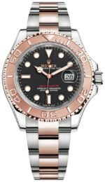 Rolex Steel and Everose Gold Rolesor Yacht-Master 40 Watch Black Dial (Ref #126621)