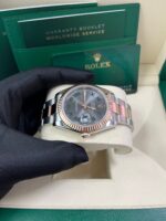 Rolex Steel and Rose Gold Datejust 41mm - Fluted Bezel - Slate Gray Wimbledon Roman Dial (Reference #126331) - Image 11