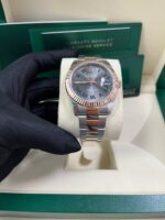 Rolex Steel and Rose Gold Datejust 41mm - Fluted Bezel - Slate Gray Wimbledon Roman Dial (Reference #126331) - Image 8