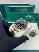 Rolex Submariner Date Certified Yellow Gold Black Dial 116618ln - Image 12