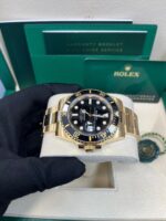 Rolex Submariner Date Certified Yellow Gold Black Dial 116618ln - Image 11