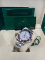 Rolex White Gold GMT-Master II 40 Watch - Blue and Red Pepsi Bezel - Meteorite Dial - Oyster Bracelet (Ref # 126719BLRO ) - Image 5