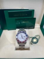 Rolex White Gold GMT-Master II 40 Watch - Blue and Red Pepsi Bezel - Meteorite Dial - Oyster Bracelet (Ref # 126719BLRO ) - Image 3