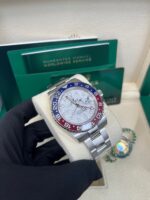 Rolex White Gold GMT-Master II 40 Watch - Blue and Red Pepsi Bezel - Meteorite Dial - Oyster Bracelet (Ref # 126719BLRO ) - Image 10