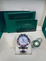 Rolex White Gold GMT-Master II 40 Watch - Blue and Red Pepsi Bezel - Meteorite Dial - Oyster Bracelet (Ref # 126719BLRO ) - Image 2