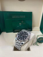 Rolex White Rolesor Sky-Dweller Black Index Dial  Jubilee Bracelet (Ref# 326934) - Image 9